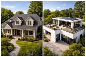 Traditional vs modern home comparison